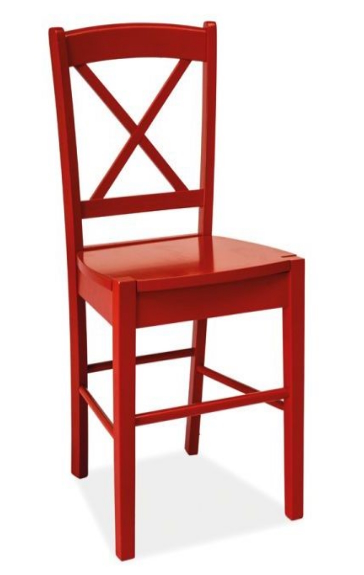 krzesło kuchenne, krzesła, krzesła nowoczesne, krzesła do jadalni, drewniany, czerwone